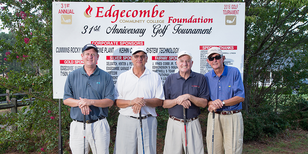Third-place winner was the Edmondson Insurance Agency, with team members (from left) Lee Edmondson, Tommy Howell, Charlie Harrell, and Curtis Edmondson.