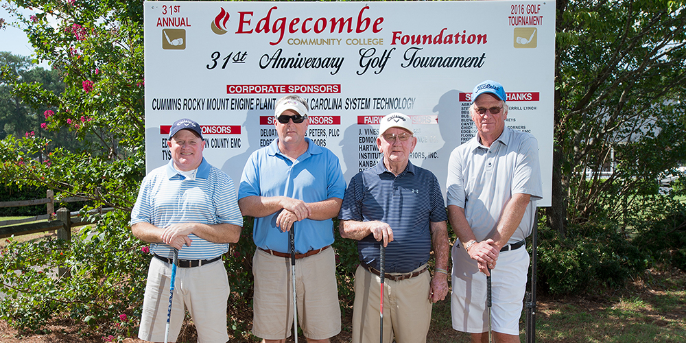 Placing fourth was the Kanban team, with team members (from left) Harold Hobgood, Mark Doughtie, Jerry Little, and Glenn Warren.