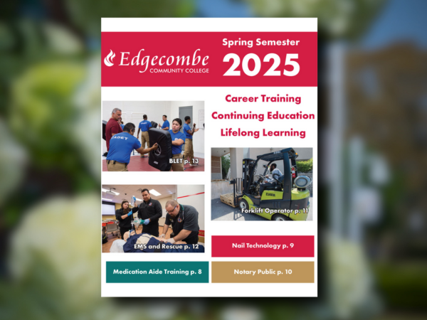 Edgecombe Homepage Slide - New! 2025 Spring Continuing Education Schedule